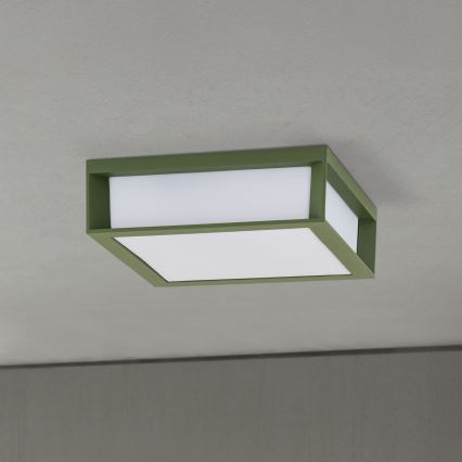 Lauko šviestuvas HENRY 2xE27/15W/230V 26x26 cm IP44 žalias