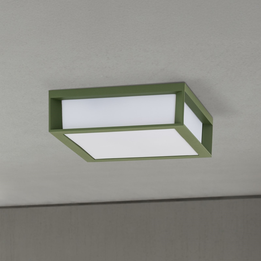 Lauko šviestuvas HENRY 2xE27/15W/230V 26x26 cm IP44 žalias