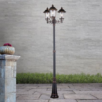 Lauko šviestuvas KENZO 3xE27/100W/230V IP44 bronza/patina