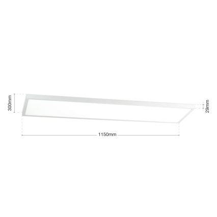 Dimeriuojama LED paviršiuje montuojama panelė DISC LED/40W/230V 2700/3000/4000K 115x30 cm balta