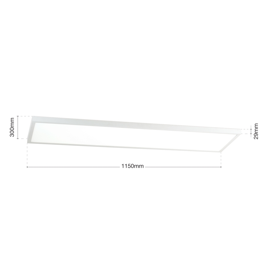 Dimeriuojama LED paviršiuje montuojama panelė DISC LED/40W/230V 2700/3000/4000K 115x30 cm balta