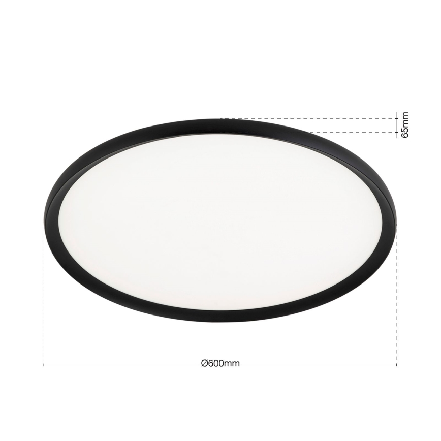 LED lubinis šviestuvas KANT LED/50W/230V 2700/3200/4000K skersmuo 60 cm juodas