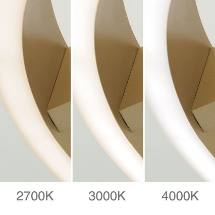 LED lubinis šviestuvas KOLK LED/40W/230V 2700/3000/4000K Ø 40 cm auksinis