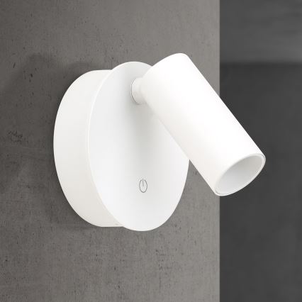 LED reguliuojamas įkraunamas jutiklinis sieninis taškinis šviestuvas LUXY LED/1W/5V 2200 mAh 2700/3000/4000K balta