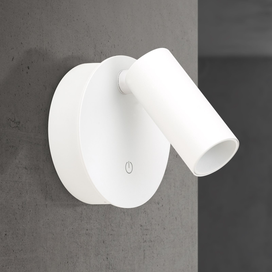 LED reguliuojamas įkraunamas jutiklinis sieninis taškinis šviestuvas LUXY LED/1W/5V 2200 mAh 2700/3000/4000K balta