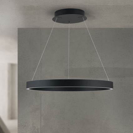 dimeriuojamas LED pakabinamas šviestuvas ant laido KOLK LED/60W/230V 2700/3000/4000K skersmuo 60 cm juodas