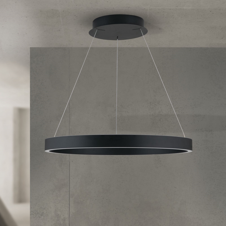 dimeriuojamas LED pakabinamas šviestuvas ant laido KOLK LED/60W/230V 2700/3000/4000K skersmuo 60 cm juodas