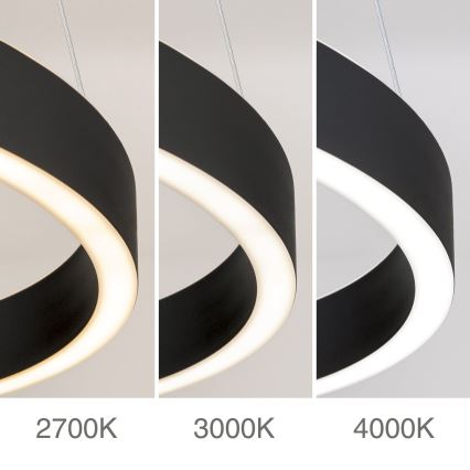 dimeriuojamas LED pakabinamas šviestuvas ant laido KOLK LED/60W/230V 2700/3000/4000K skersmuo 60 cm juodas
