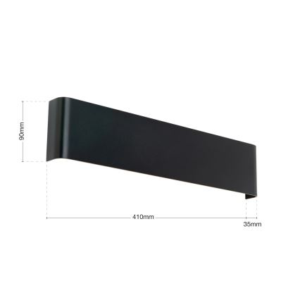 LED sieninis šviestuvas ACCENT LED/14W/230V juodas