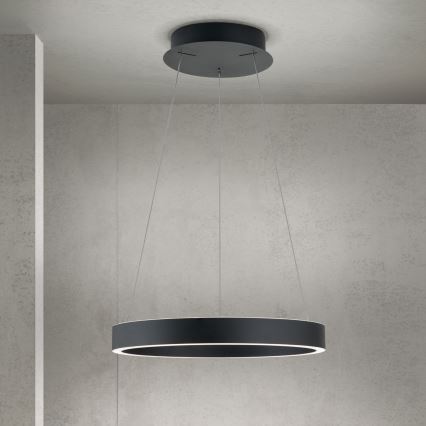 dimeriuojamas LED pakabinamas šviestuvas ant laido KOLK LED/40W/230V 2700/3000/4000K skers. 40 cm juodas