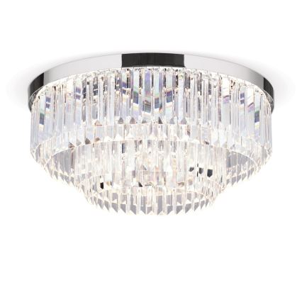 LED Reguliuojamas kristalinis lubų šviestuvas PRISM LED/80W/230V skersmuo 55 cm blizgus chromas