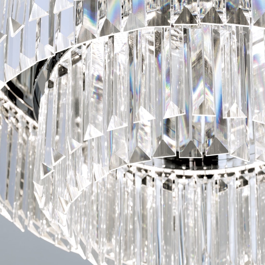LED Reguliuojamas kristalinis lubų šviestuvas PRISM LED/80W/230V skersmuo 55 cm blizgus chromas
