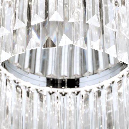 LED Reguliuojamas kristalinis lubų šviestuvas PRISM LED/80W/230V skersmuo 55 cm blizgus chromas