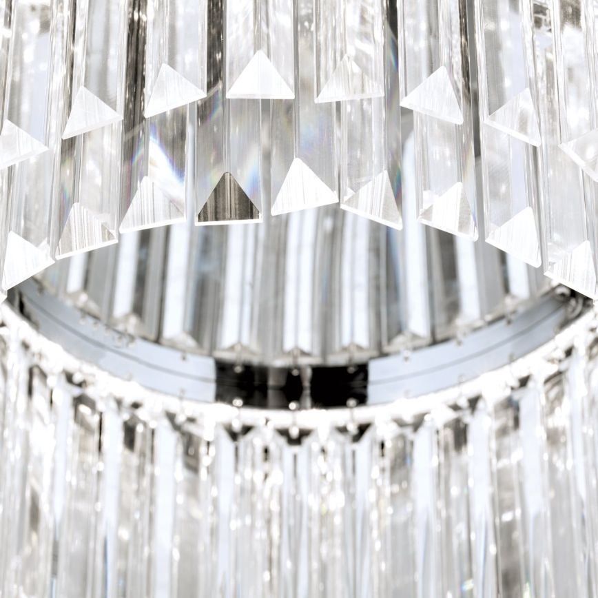 LED Reguliuojamas kristalinis lubų šviestuvas PRISM LED/80W/230V skersmuo 55 cm blizgus chromas