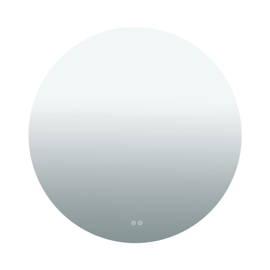 LED vonios kambario sieninis šildomas veidrodis su apšvietimu FOCUS LED/27W/230V 3000/4200/6000K, skersmuo 80 cm, IP44