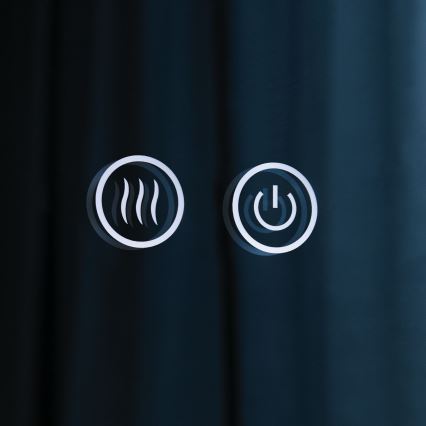 LED vonios kambario sieninis šildomas veidrodis su apšvietimu FOCUS LED/27W/230V 3000/4200/6000K, skersmuo 80 cm, IP44