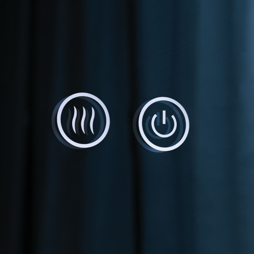 LED vonios kambario sieninis šildomas veidrodis su apšvietimu FOCUS LED/27W/230V 3000/4200/6000K, skersmuo 80 cm, IP44