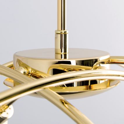 Liustra ant strypo CARLA 8xG9/28W/230V auksinė