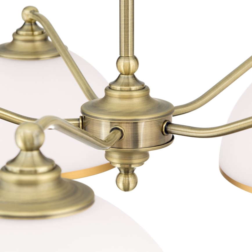 Sietynas, kabinamas ant grandinės OLD LAMP 5xE27/40W/230V diametras 75 cm balta/žalvaris