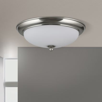 Lubinis šviestuvas EMPIRA 2xE27/40W/230V skersmuo 35,5 cm matinis chromas