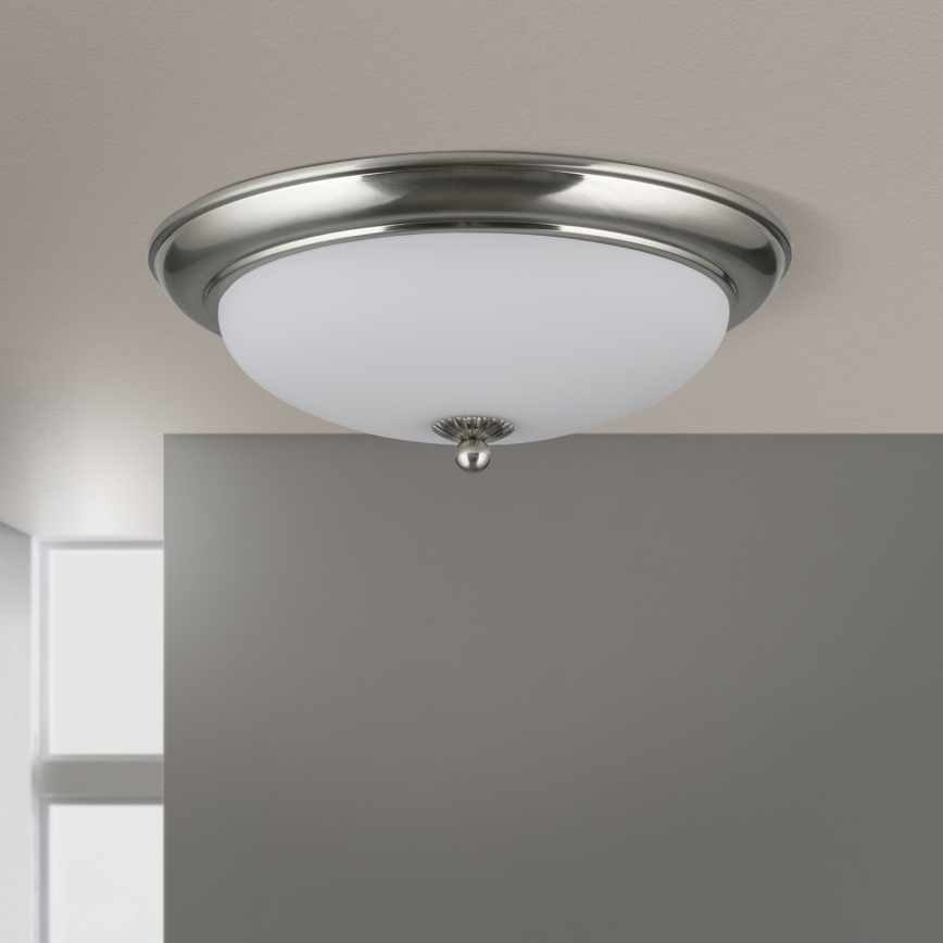 Lubinis šviestuvas EMPIRA 2xE27/40W/230V skersmuo 35,5 cm matinis chromas