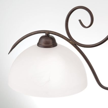 pakabinama liustra ant grandinės RULA 2xE27/40W/230V balta/bronzinė