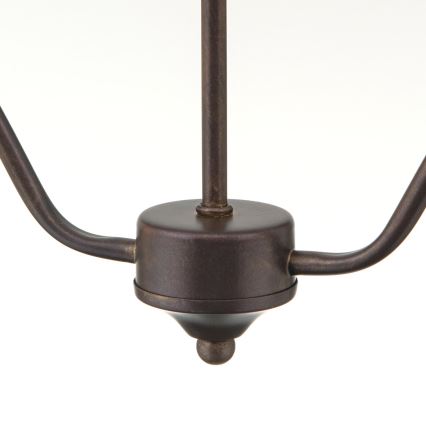 pakabinama liustra ant grandinės RULA 2xE27/40W/230V balta/bronzinė