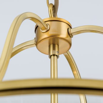 Pakabinama liustra ant grandinės BRUNO, 6xE14/40W/230V, skersmuo 43 cm, auksinė