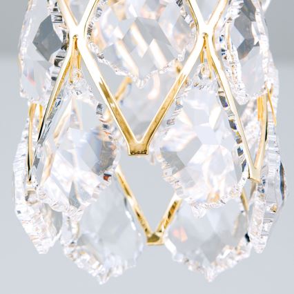 Pakabinamas šviestuvas su laidu RITA 1xG9/40W/230V auksinis