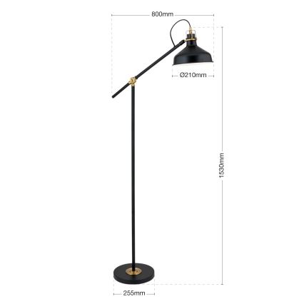 Toršeras SCHILLER 1xE27/40W/230V juoda/bronza