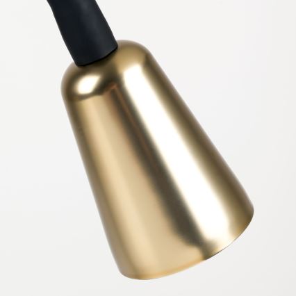 Reguliuojama lanksčioji stalo lempa DOTTY 1xGU10/10W/230V juoda/žalvaris