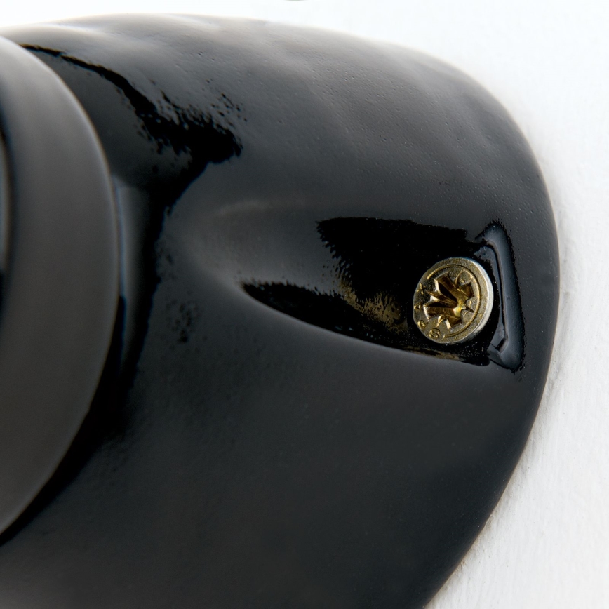 Sieninis šviestuvas FROST 1xE27/60W/230V juodas