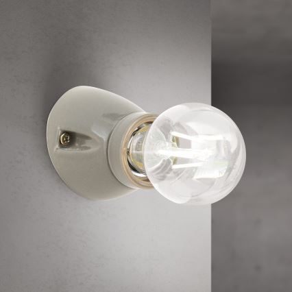 Sieninis šviestuvas FROST 1xE27/60W/230V pilkas