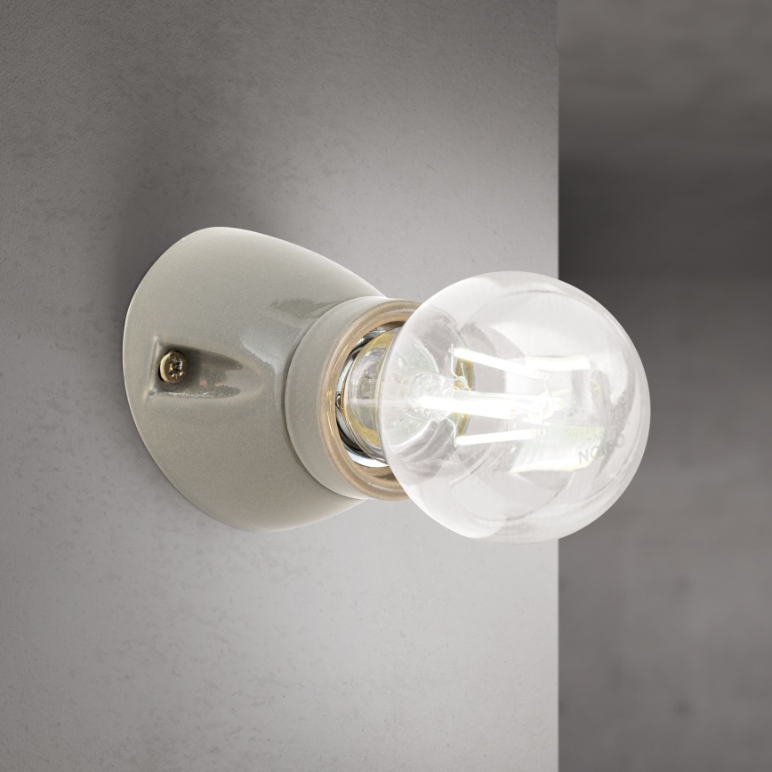 Sieninis šviestuvas FROST 1xE27/60W/230V pilkas