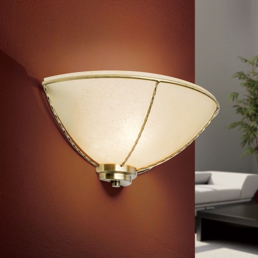 Sieninis šviestuvas MAURO 1xE27/60W/230V bronzinis