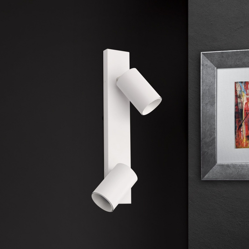 Sieninis taškinis šviestuvas SEAN 2xGU10/13W/230V baltas