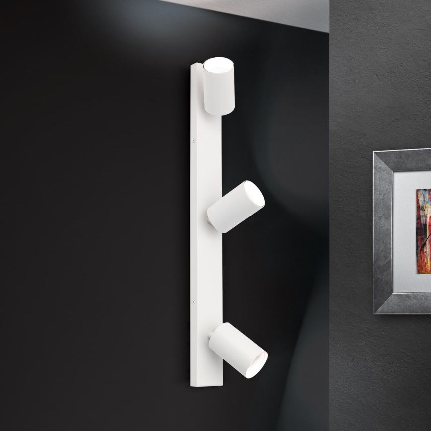 Sieninis taškinis šviestuvas SEAN 3xGU10/13W/230V, baltas