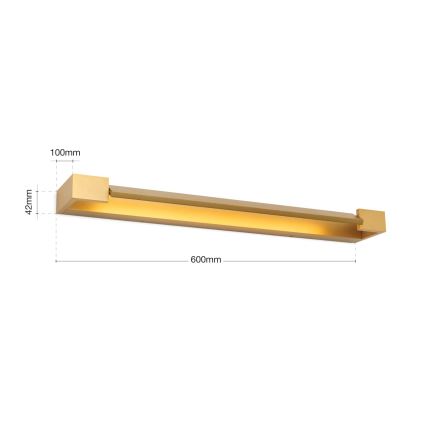 LED vonios veidrodžio apšvietimas MARILYN LED/18W/230V 60 cm IP44 auksas