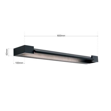 LED vonios veidrodžio apšvietimas MARILYN LED/18W/230V 60 cm IP44 juoda