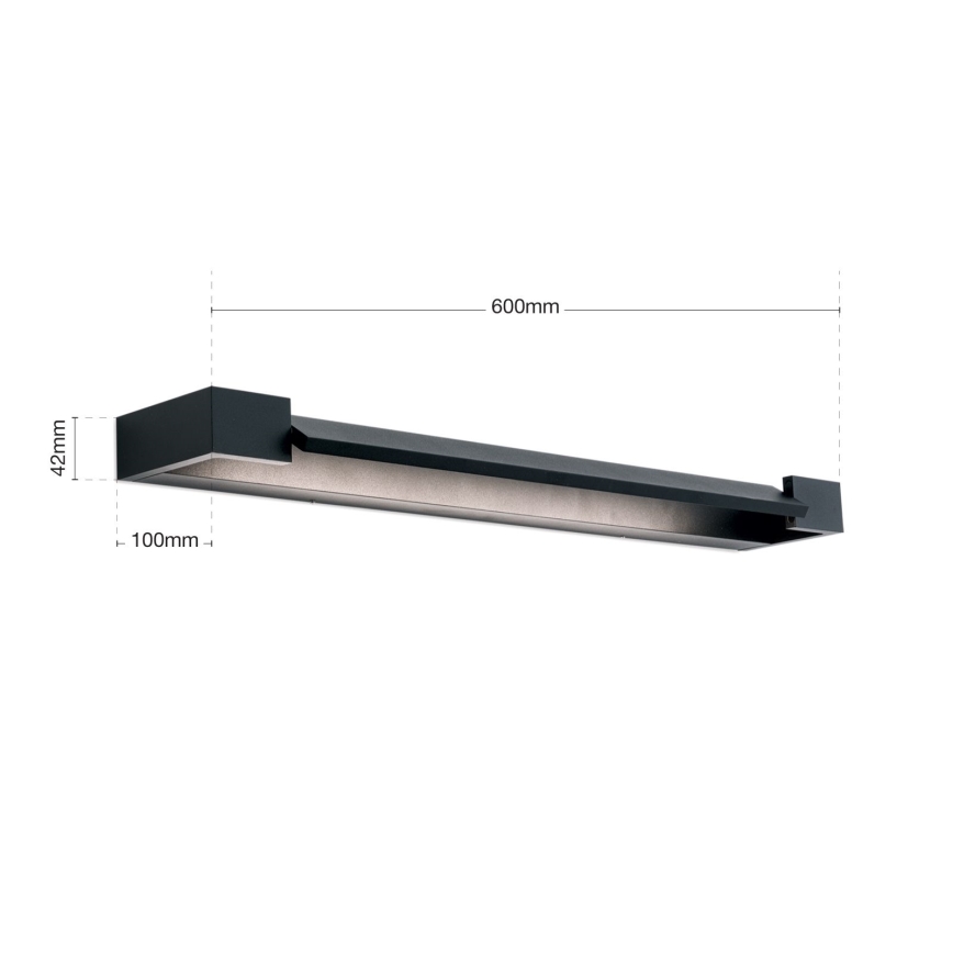 LED vonios veidrodžio apšvietimas MARILYN LED/18W/230V 60 cm IP44 juoda