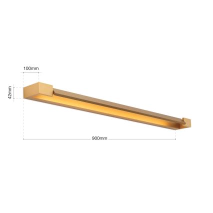 LED vonios veidrodžio apšvietimas MARILYN LED/24W/230V 90 cm IP44 auksas