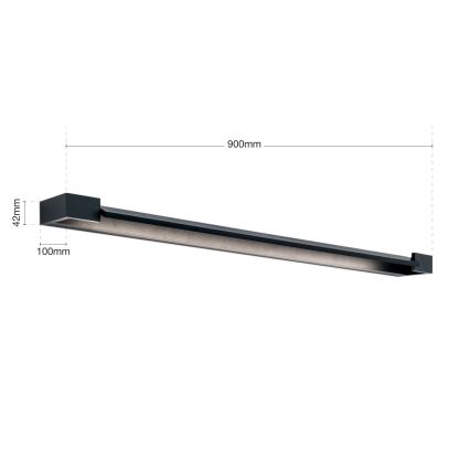 LED vonios veidrodžio apšvietimas MARILYN LED/24W/230V 90 cm IP44 juoda