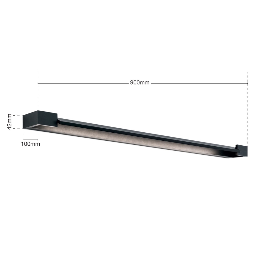 LED vonios veidrodžio apšvietimas MARILYN LED/24W/230V 90 cm IP44 juoda