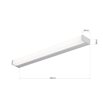 LED veidrodžio apšvietimas MARILYN LED/17W/230V 69,5 cm blizgus chromas