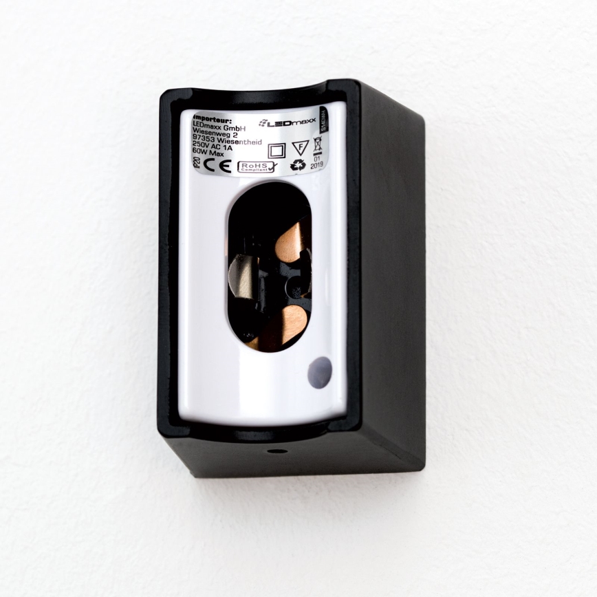 LED sieninis šviestuvas VISAGIST 1xS14d/8W/230V juoda