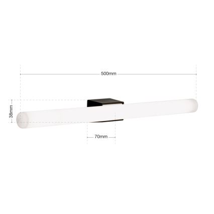 LED sieninis šviestuvas VISAGIST 1xS14d/8W/230V juoda