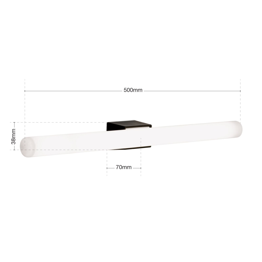 LED sieninis šviestuvas VISAGIST 1xS14d/8W/230V juoda