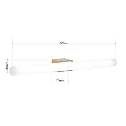 LED sieninis šviestuvas VISAGIST 1xS14d/8W/230V žalvaris