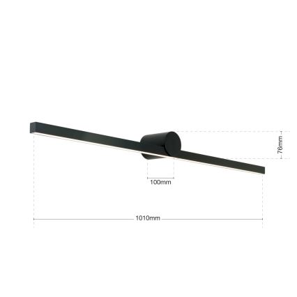LED vonios veidrodžio apšvietimas BEAUTY LED/24W/230V 101 cm IP54 juoda