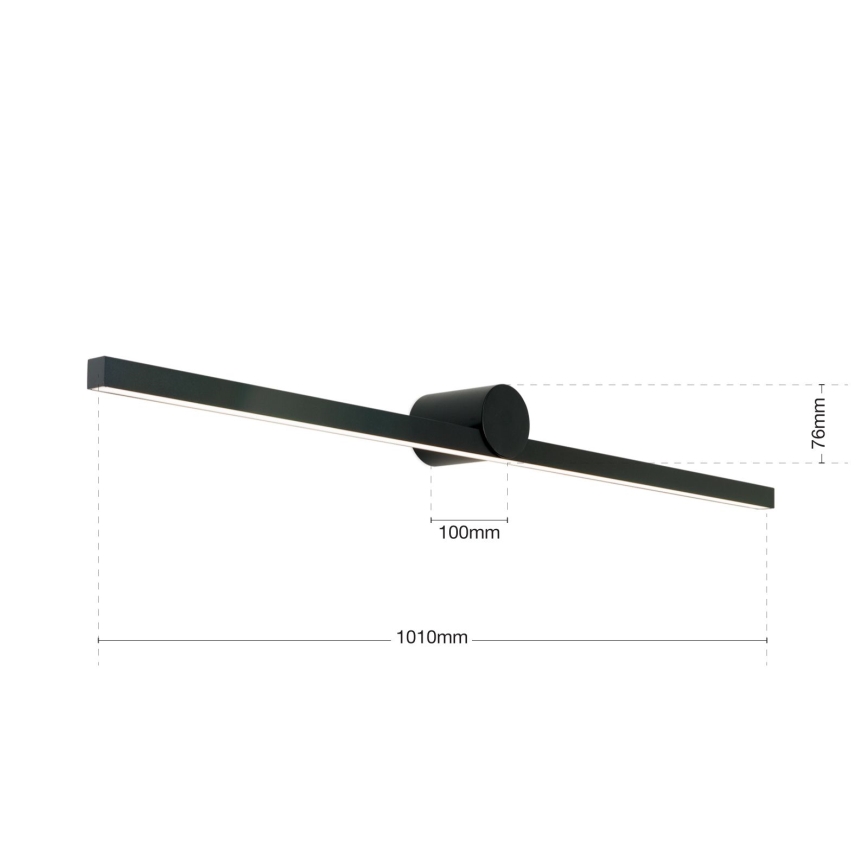 LED vonios veidrodžio apšvietimas BEAUTY LED/24W/230V 101 cm IP54 juoda